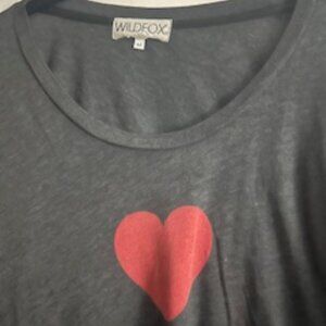 WILDFOX, Grey Heart M T-Shirt